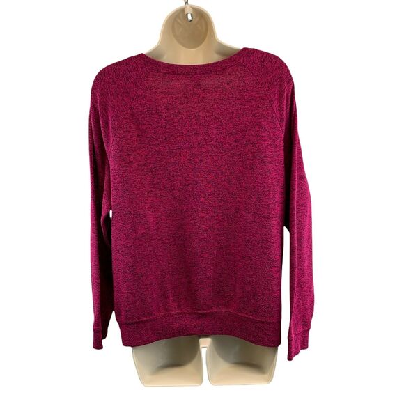 Hybrid Apparel Womens Sweatshirt Sz XXL Long Sleeve Floral Embellished Rose Red - Picture 2 of 8